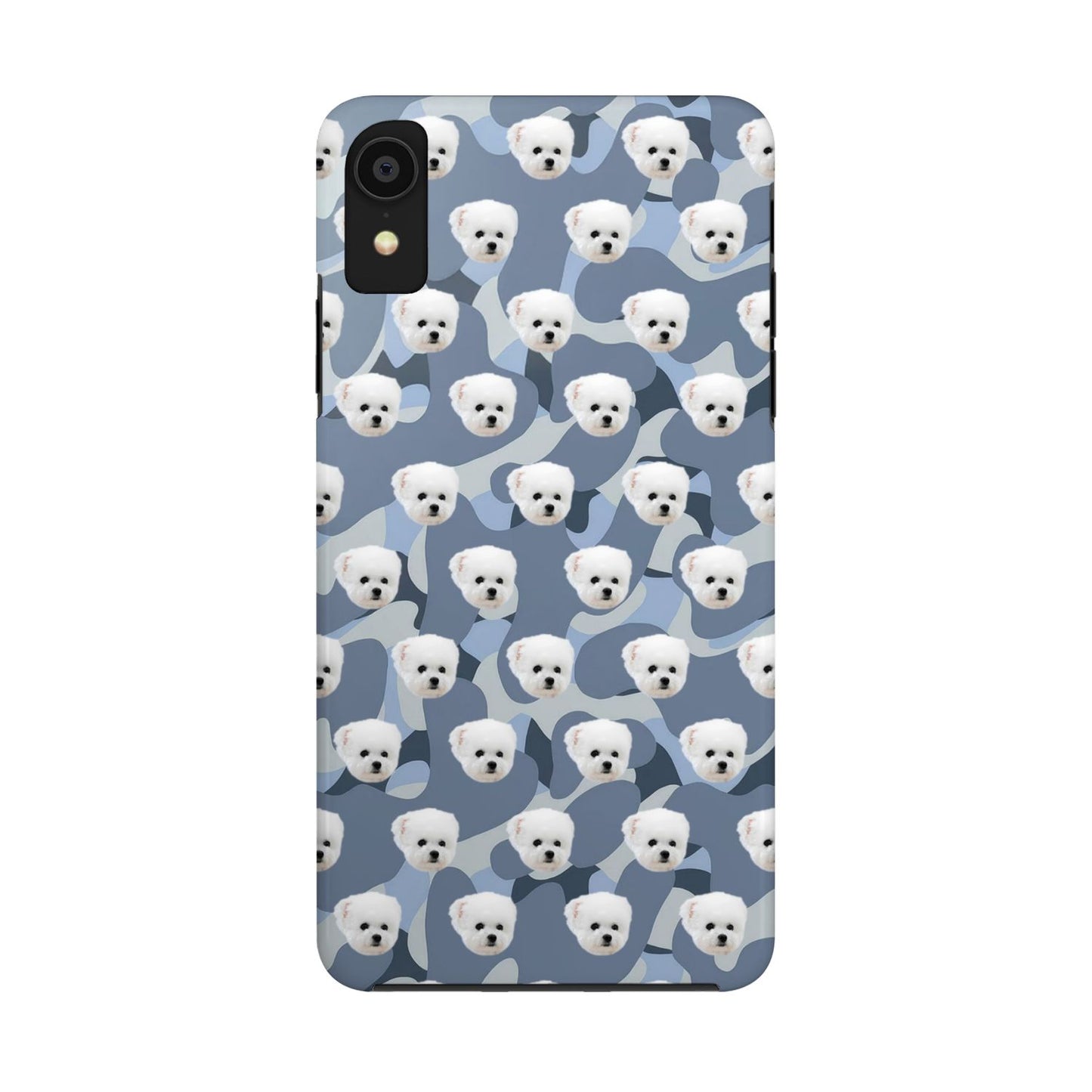Custom Dog Face Camo Phone Case – Personalized Cute Pet Lover Cover for iPhone