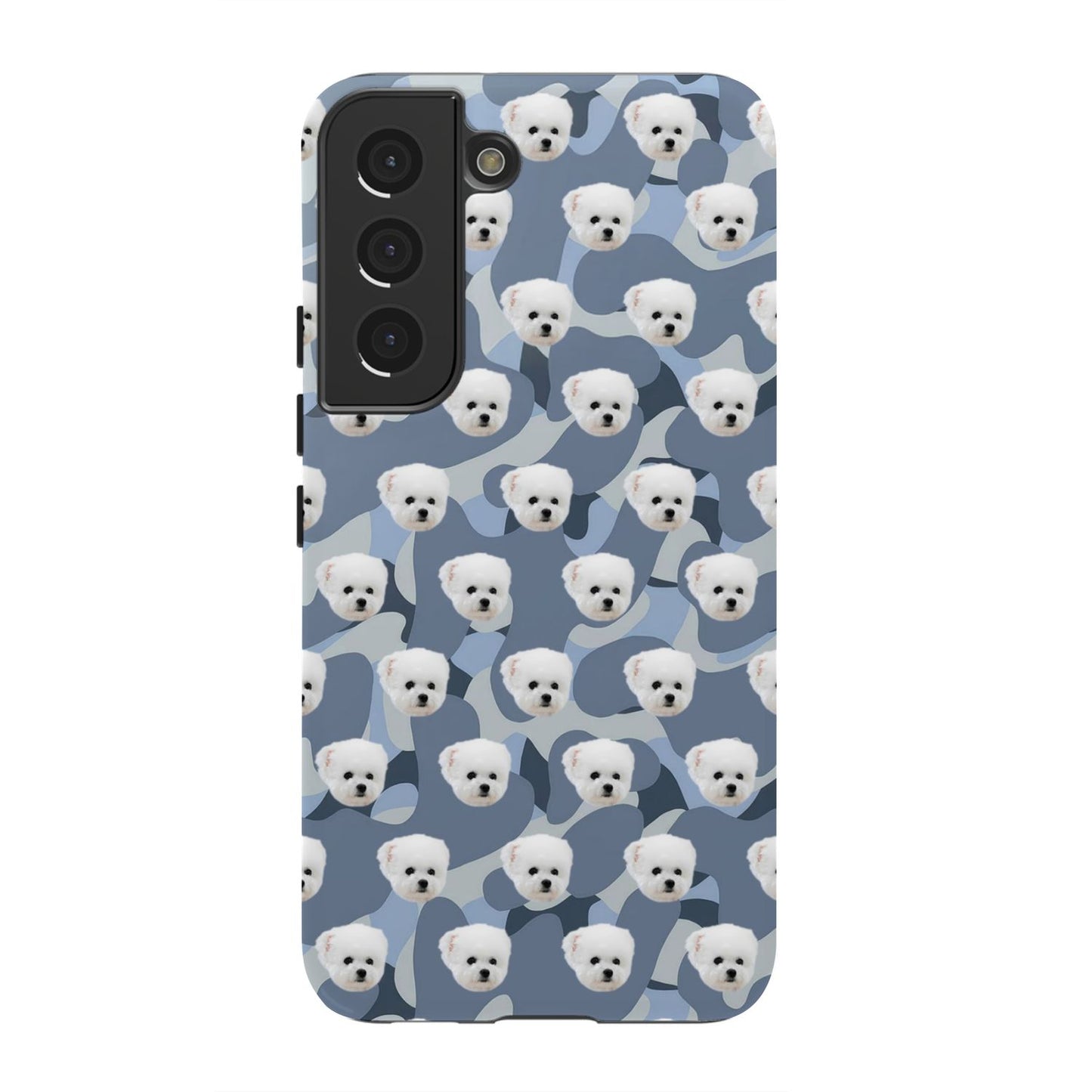 Custom Dog Face Camo Phone Case – Personalized Cute Pet Lover Cover for iPhone