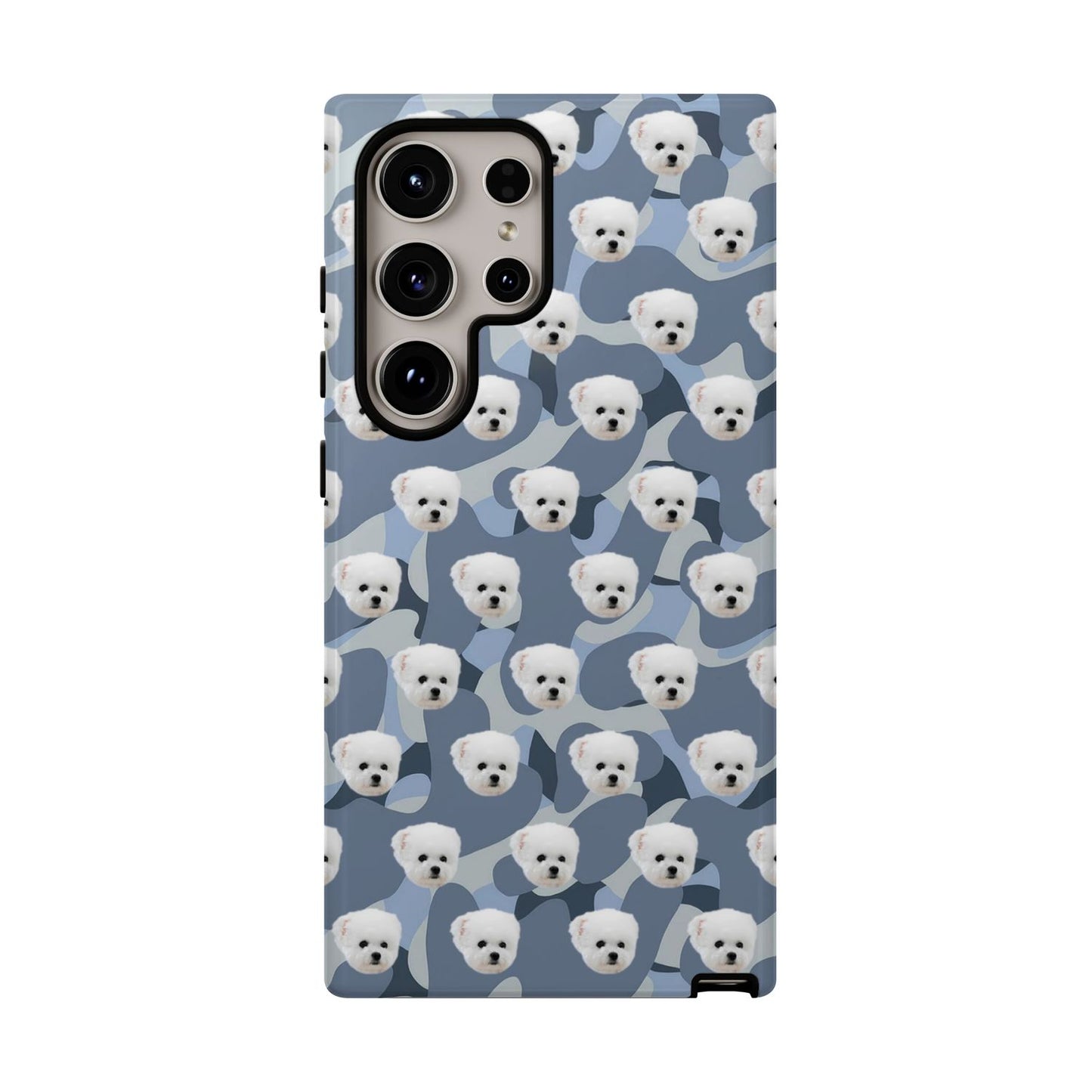 Custom Dog Face Camo Phone Case – Personalized Cute Pet Lover Cover for iPhone