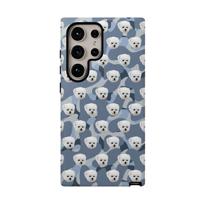 Custom Dog Face Camo Phone Case – Personalized Cute Pet Lover Cover for iPhone