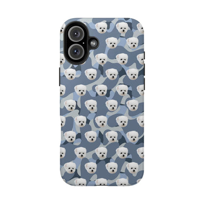 Custom Dog Face Camo Phone Case – Personalized Cute Pet Lover Cover for iPhone