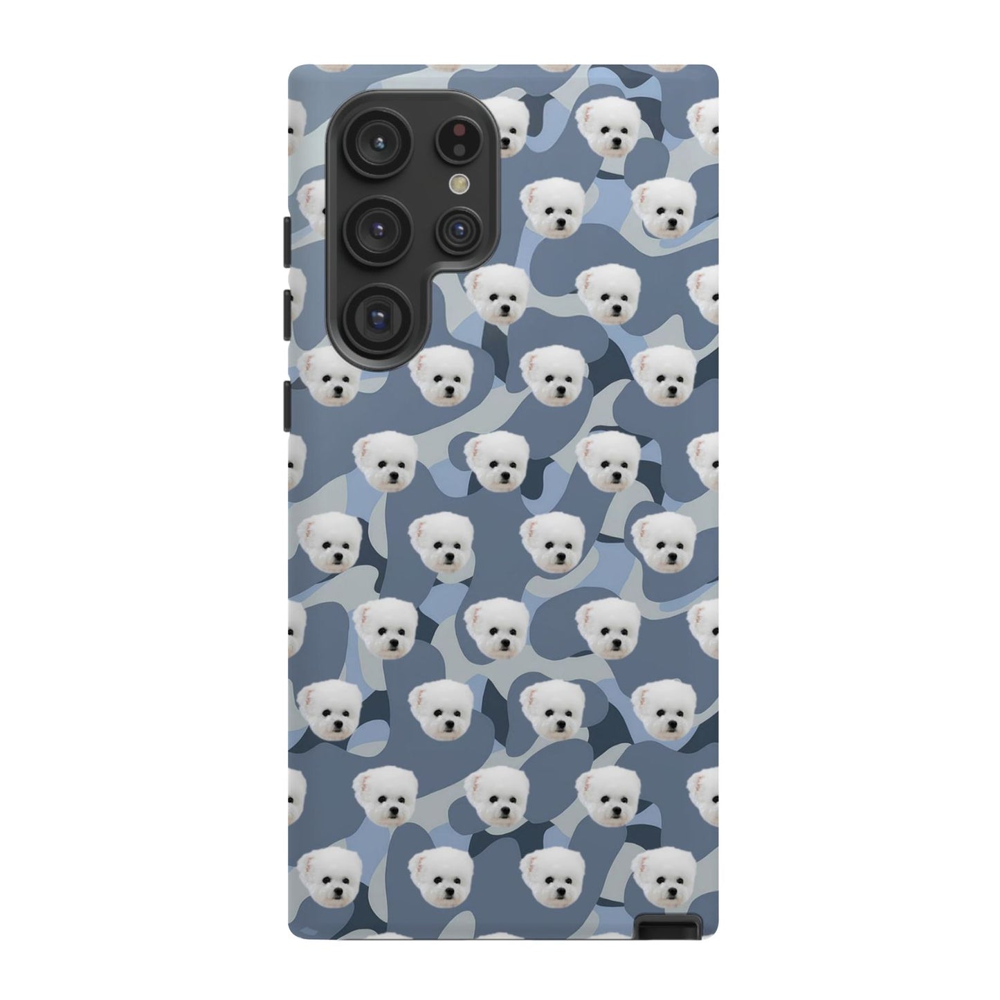 Custom Dog Face Camo Phone Case – Personalized Cute Pet Lover Cover for iPhone