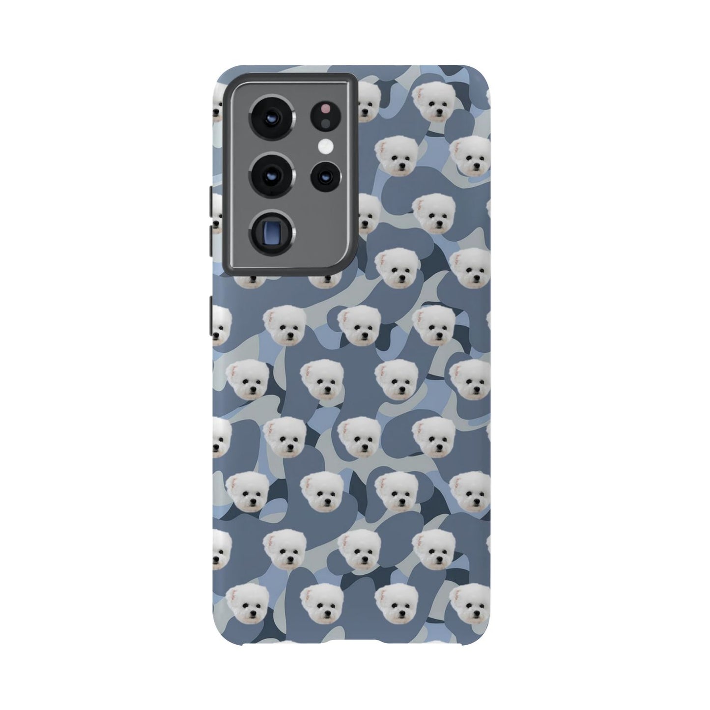 Custom Dog Face Camo Phone Case – Personalized Cute Pet Lover Cover for iPhone