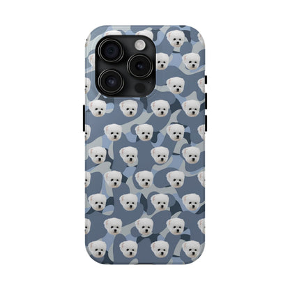 Custom Dog Face Camo Phone Case – Personalized Cute Pet Lover Cover for iPhone