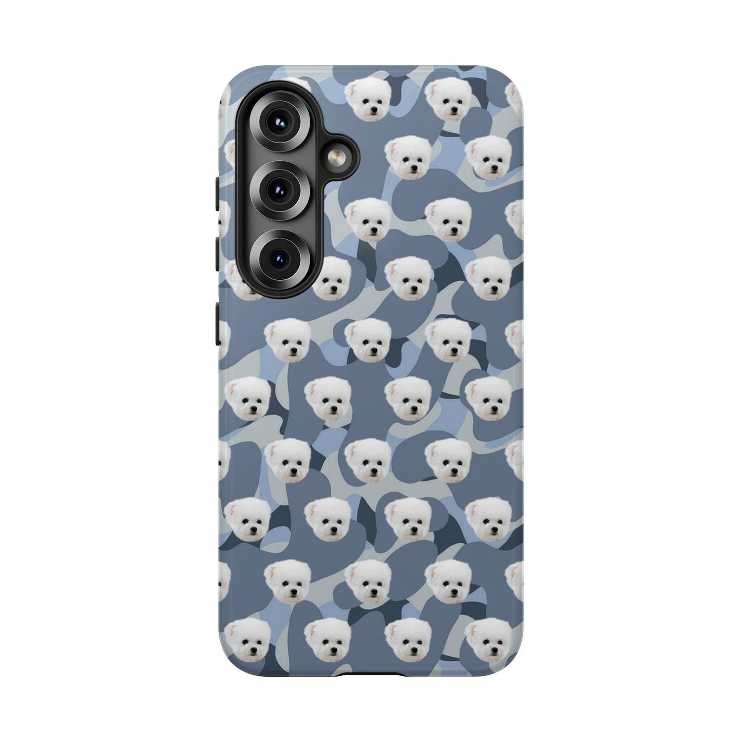 Custom Dog Face Camo Phone Case – Personalized Cute Pet Lover Cover for iPhone