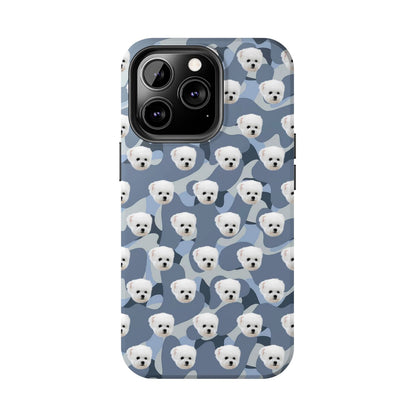 Custom Dog Face Camo Phone Case – Personalized Cute Pet Lover Cover for iPhone