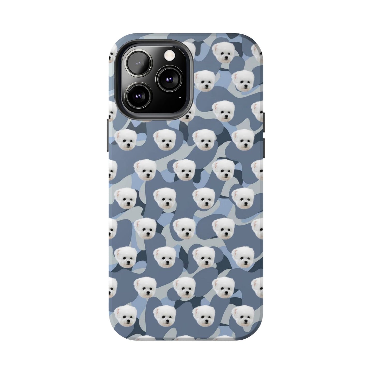Custom Dog Face Camo Phone Case – Personalized Cute Pet Lover Cover for iPhone