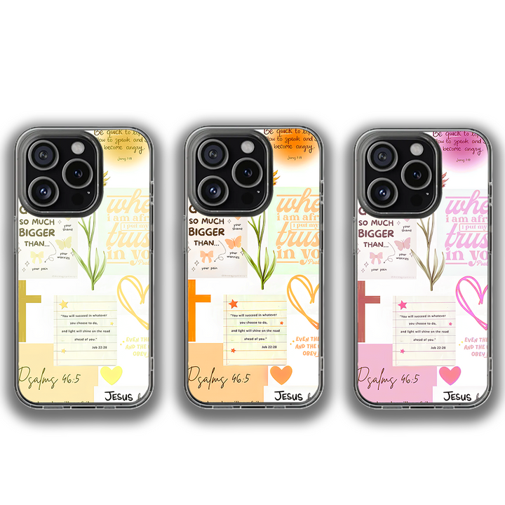 Bible Verse Christian Phone Case – Floral Faith Jesus Quote iPhone 11 12 13 14 15 16 Pro Max & Samsung