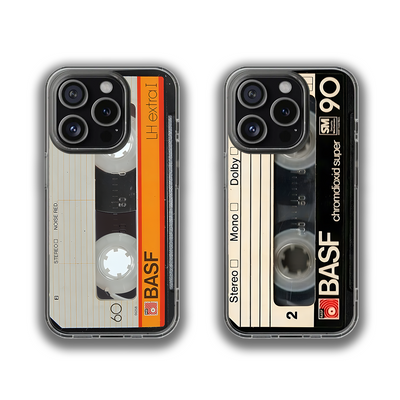 BASF Cassette Tape Phone Case – Retro Music Vibes for iPhone 11 12 13 14 15 16 Pro Max, Music Fan Gift Idea