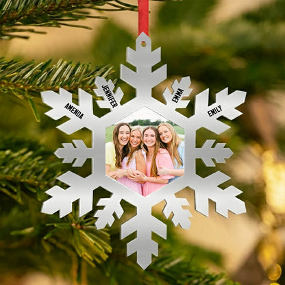 Custom Shape Aluminum Ornament – Personalized Family Photo Christmas Tree Decoration Keepsake Gift