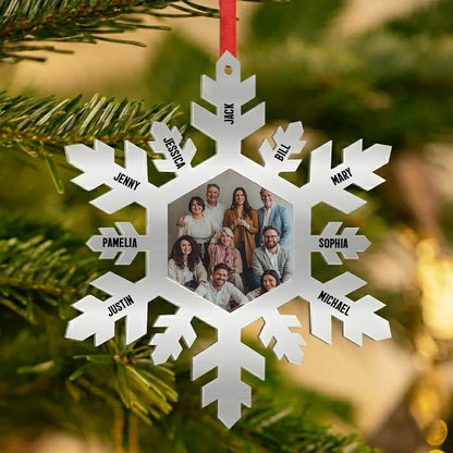 Custom Shape Aluminum Ornament – Personalized Family Photo Christmas Tree Decoration Keepsake Gift