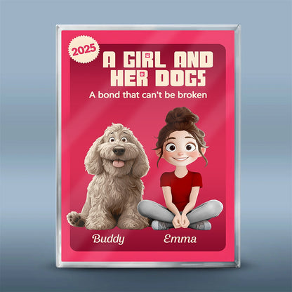 Custom Dog & Owner - Personalized Rectangle Shaped Acrylic Plaque 