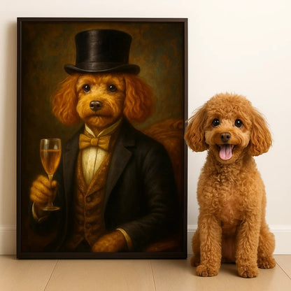 Custom Pet Portrait Vertical Poster – Personalized Gift for Dog & Cat Lovers, Pet Parents – Fine Pet, Finer Style - Poster/Canvas