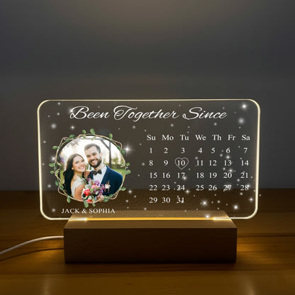 Couple’s Memory Acrylic Plaque - Personalized Love Calendar