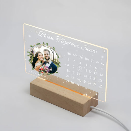 Couple’s Memory Acrylic Plaque - Personalized Love Calendar
