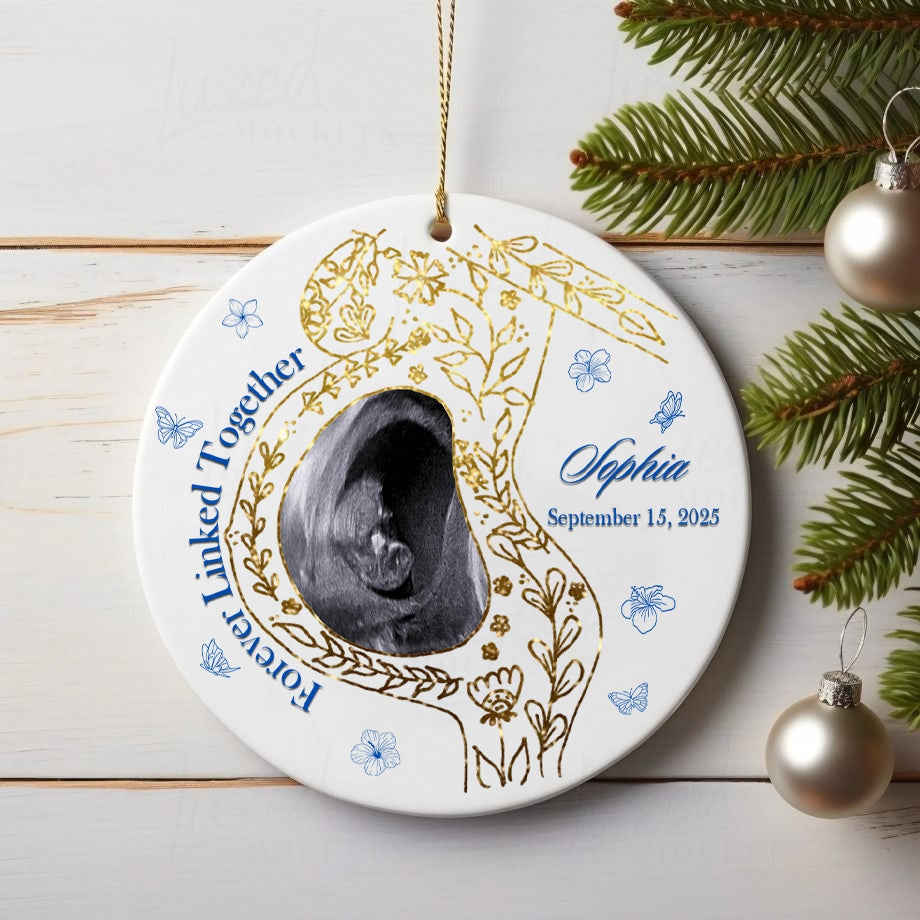 Forever Linked Together Mom & Baby Ornament – Custom Ceramic  Decoration