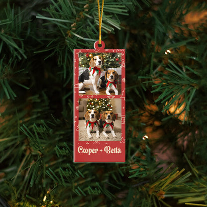 Custom Family Photo Acrylic Ornament – Personalized Christmas Keepsake with 1–4 Photos