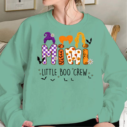 Comfort Colors Custom Halloween Grandma SweatShirt, Grandma Boo Crew SweatShirt, Grandma's Bootiful Crew SweatShirt