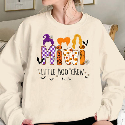 Comfort Colors Custom Halloween Grandma SweatShirt, Grandma Boo Crew SweatShirt, Grandma's Bootiful Crew SweatShirt