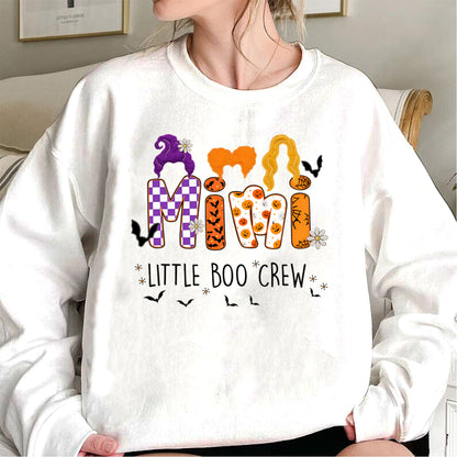 Comfort Colors Custom Halloween Grandma SweatShirt, Grandma Boo Crew SweatShirt, Grandma's Bootiful Crew SweatShirt