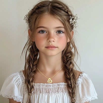 Personalized Minimalist Heart & Name Necklace – Custom Text Jewelry, Perfect Birthday, Anniversary, Engagement, or Wedding Gift