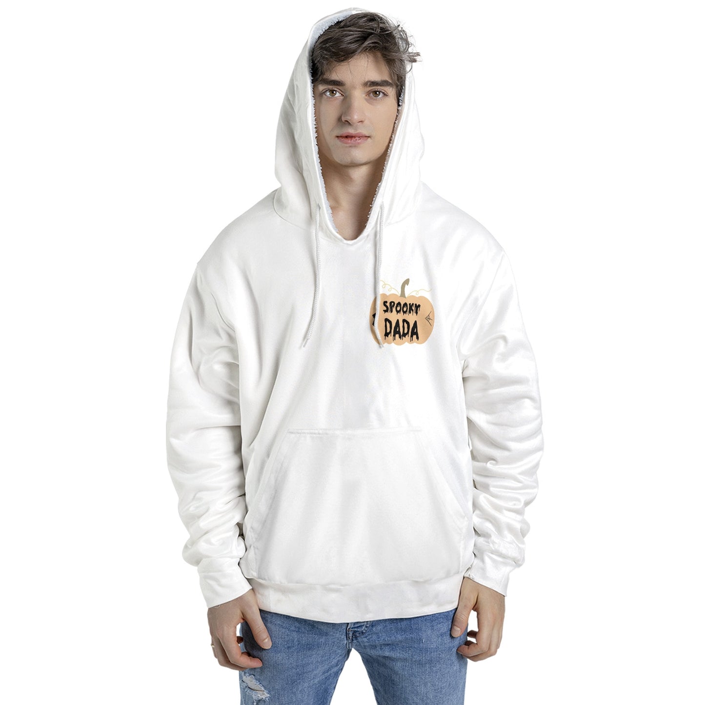 Custom Spooky Hoodie – Personalized Halloween Ghost Face Hoodie with Custom Name