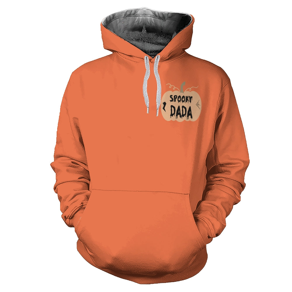 Custom Spooky Hoodie – Personalized Halloween Ghost Face Hoodie with Custom Name