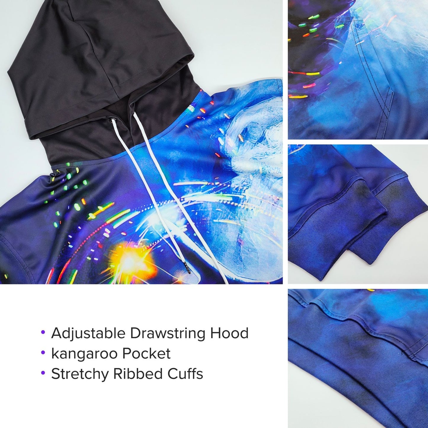 Custom Spooky Hoodie – Personalized Halloween Ghost Face Hoodie with Custom Name