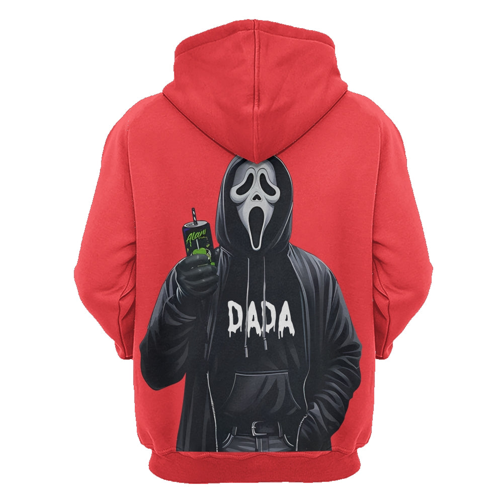 Custom Spooky Hoodie – Personalized Halloween Ghost Face Hoodie with Custom Name