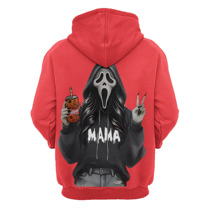 Custom Spooky Hoodie – Personalized Halloween Ghost Face Hoodie with Custom Name