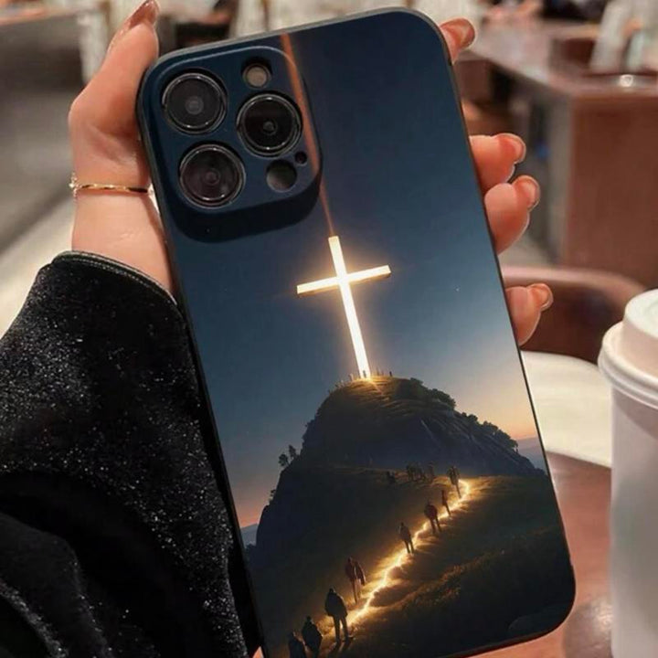 Jesus Christ Cross Pattern Anti-drop Protective Christian Pattern Phone Case shockproof For iPhone X 11 12 13 14 15 16 Pro Max Plus Gift for Her, Him