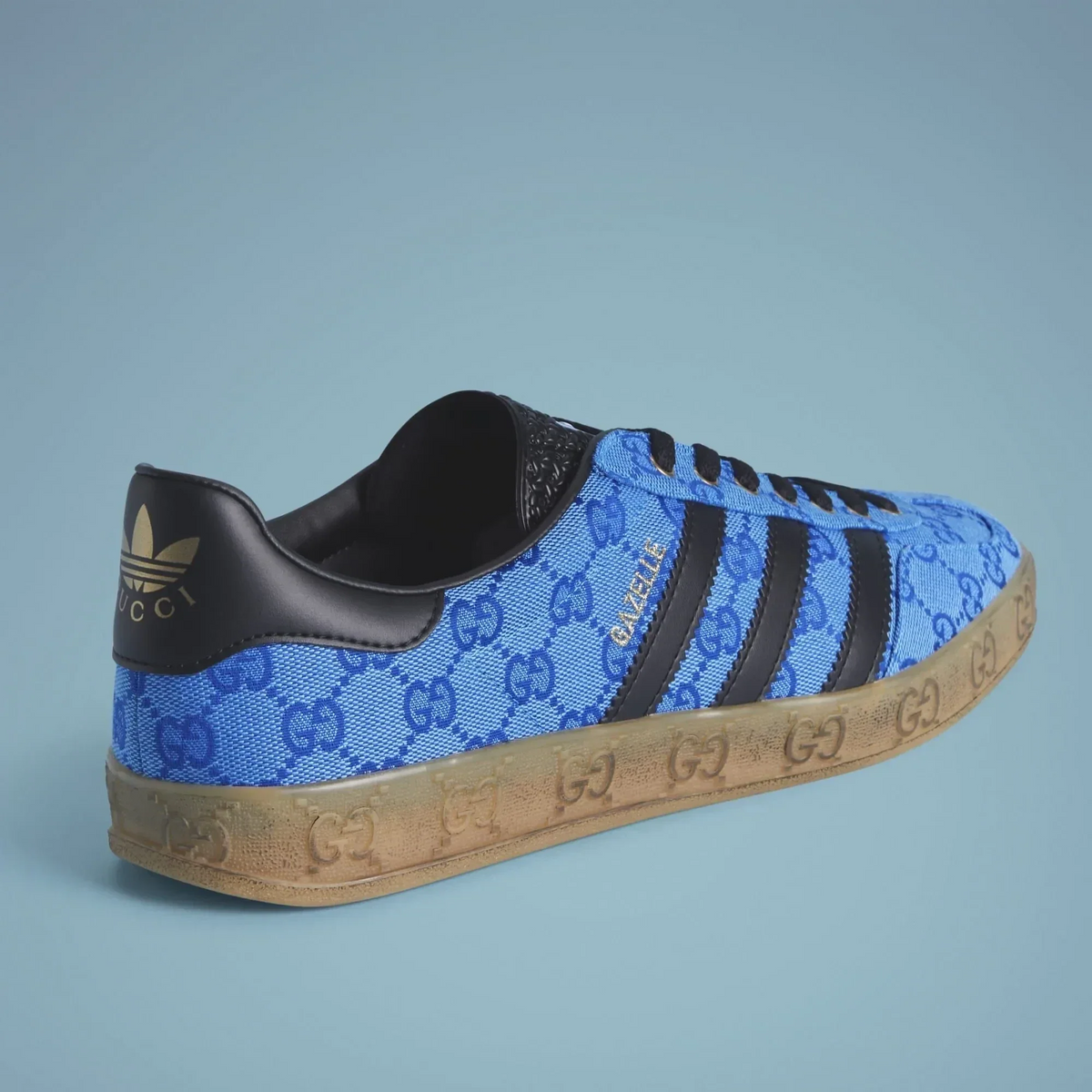 Adidas x Gucci Gazelle 'Blue GG Monogram'