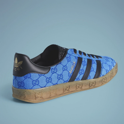 Adidas x Gucci Gazelle 'Blue GG Monogram'