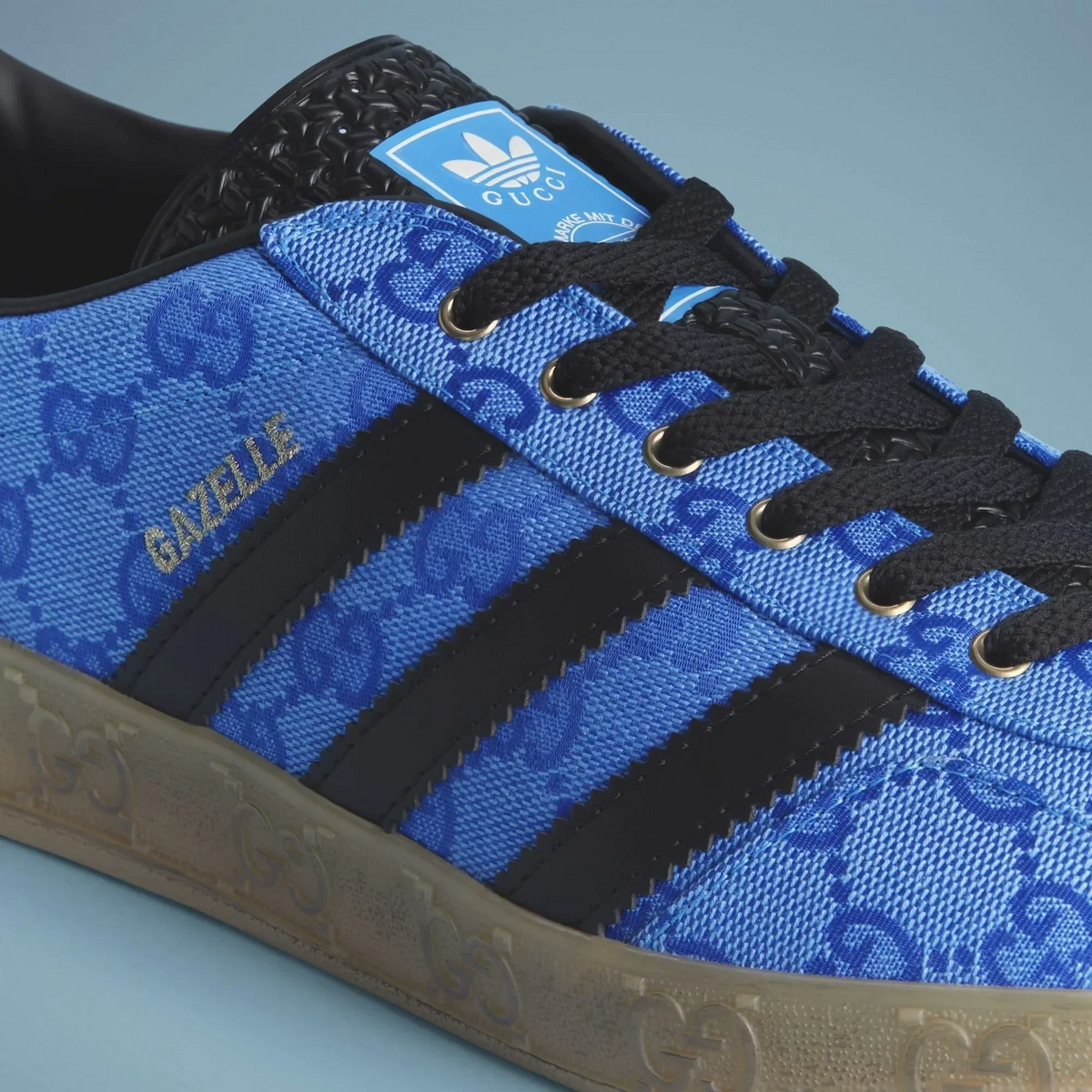 Adidas x Gucci Gazelle 'Blue GG Monogram'