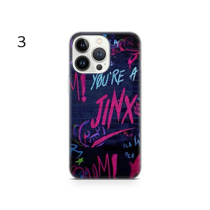 Arcaane Cartoon Jinx Movie Phone Case - Soft TPU & Silicon, Protective Lining, Fits iPhone 16 Pro Max, 15, 14, 13, 12, 11 & Plus Samsung