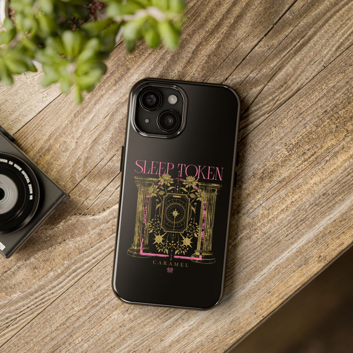 Caramel Art Phone Case – Elegant Vintage Floral Clock Design Cover for iPhone 11 12 13 14 15 16 Pro Max, Aesthetic Music Gift