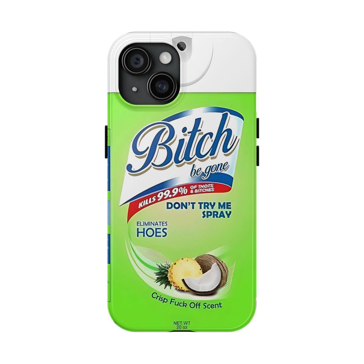 Delulu Spray Tough Phone Case – Funny GenZ Aesthetic Gift for Friends, Protective Cover for iPhone 12 13 14 15 16 Pro Max Plus Samsung S22 S23 S24 S24.99 Ultra Plus