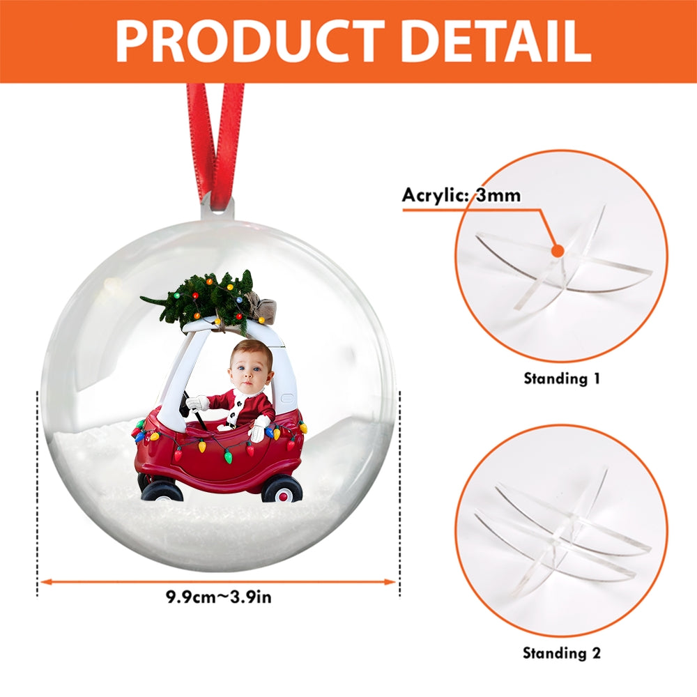 Christmas 3D Ball Ornament – Personalized with Your Photo ,Holiday Tree Gift Decoration