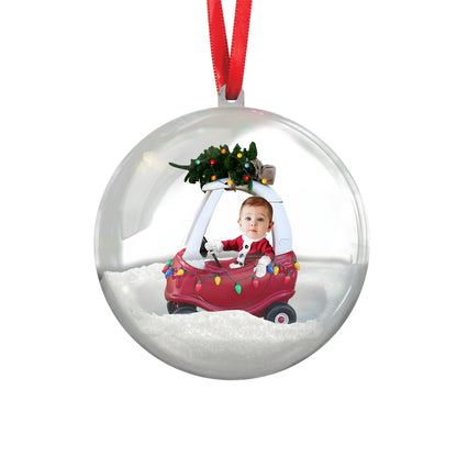 Christmas 3D Ball Ornament – Personalized with Your Photo ,Holiday Tree Gift Decoration