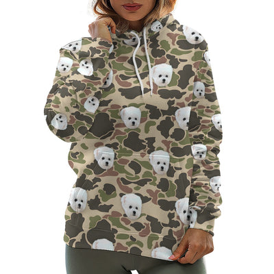 Custom Dog Face Camo Hoodies – Personalized Cute Pet Lover Streetwear in Multiple Colors