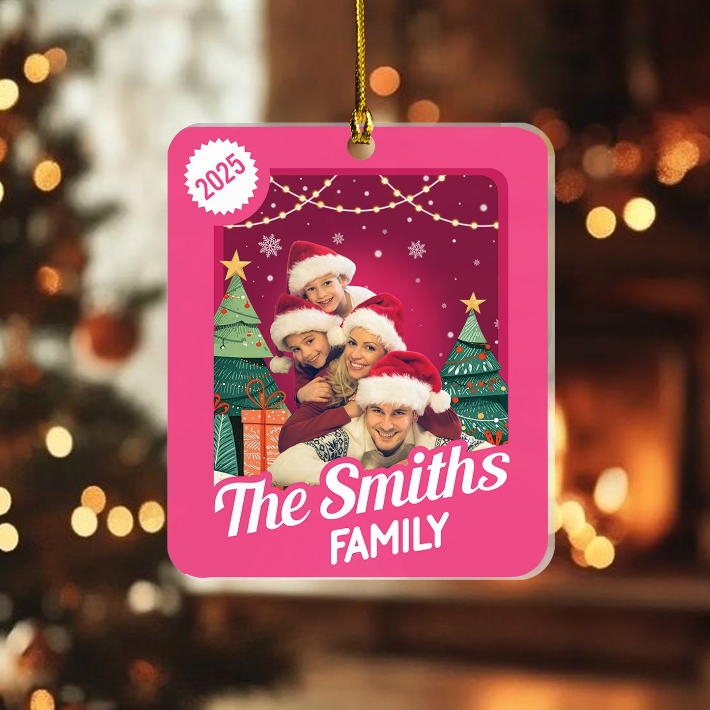 Personalized Family Christmas Ornament 2025 – Custom Family Keepsake