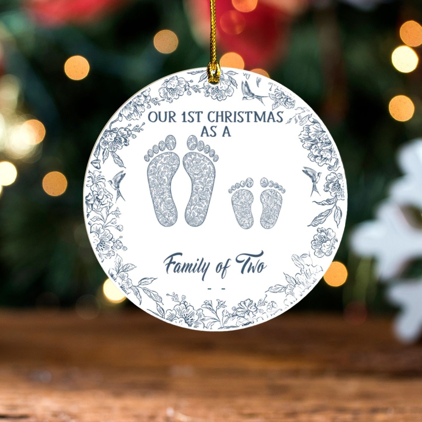 A Special Keepsake for Your First Holiday Together Acrylic Ornament – Personalized Family Christmas 
