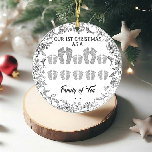 A Special Keepsake for Your First Holiday Together Acrylic Ornament – Personalized Family Christmas 