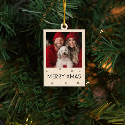 Wooden 1 LayerCustom Wooden Photo Ornament - Personalized Picture & Text, Family, Couple, or Pet Christmas Keepsake Gift 2025