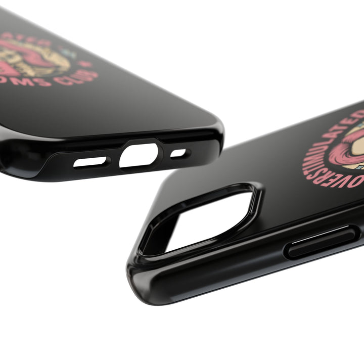 Overstimulated Moms Club’ Phone Case – Fun and Bold Style for Moms, Compatible with iPhone & Samsung (iPhone 11-16 Pro Max)