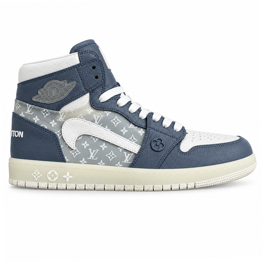 LV x Nike Air Jordan 1 Slate Blue Edition