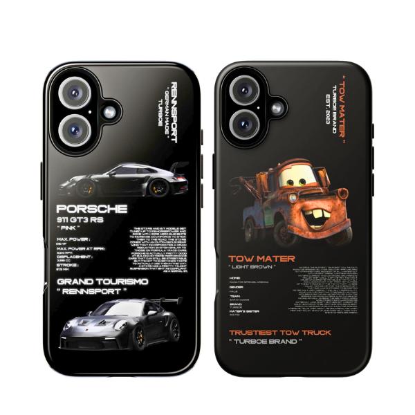 Porsche 911 Tow Mater Cars Couple Tough Phone Case, For iPhone X 11 12 13 14 15 16 Pro Max Plus Samsung Galaxy s24.99 s24 s23 s22 Perfect Dad Gift