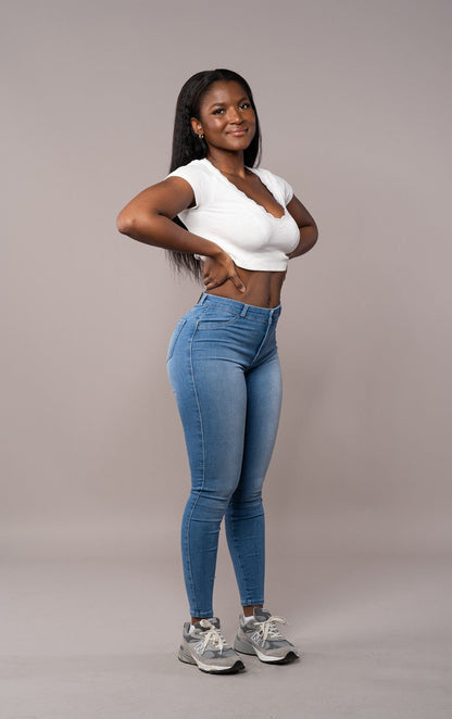 Contour Mid Waisted - Arctic Light Blue