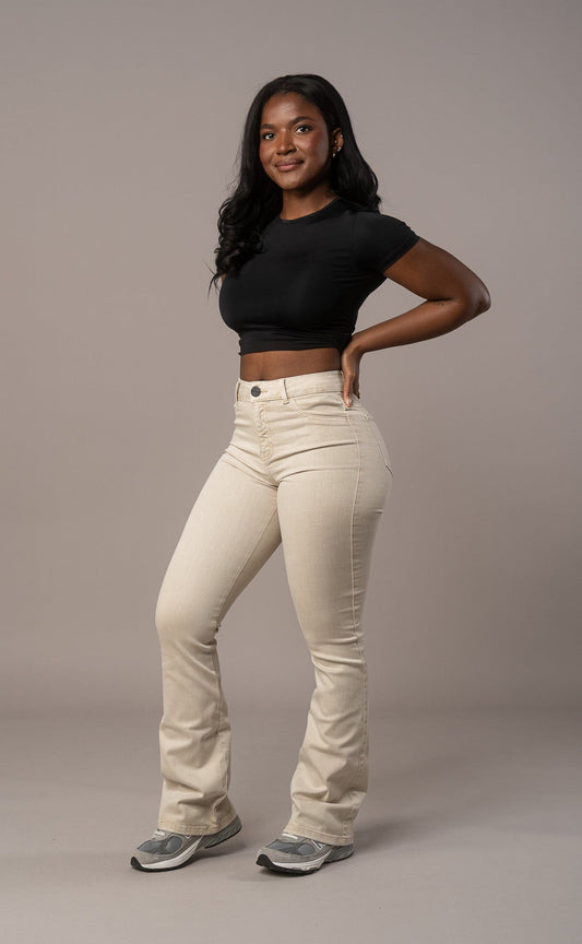 Pastel Flared Mid - Sand