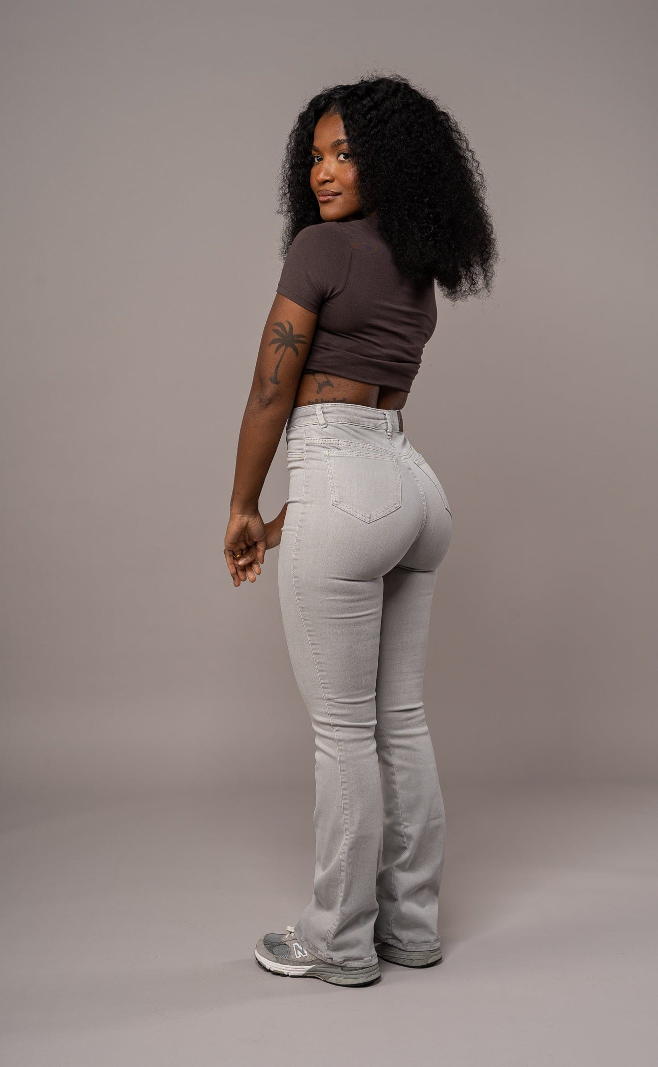 Pastel Flared - Ash Grey